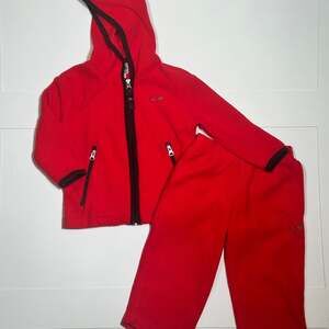 Champion Baby Red Fleece Two-Piece Set Size 18M